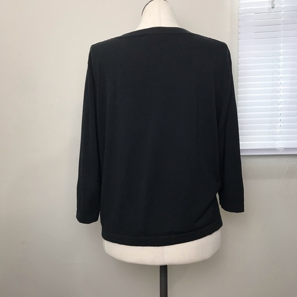 Coldwater Creek Boat Neck Sweater Women’s Size 2X Color Black 3/4 Sleeve’s - Picture 3 of 13